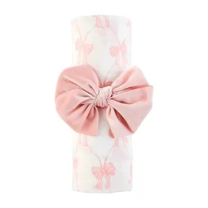 BOW SWADDLE AND HEADBAND SET