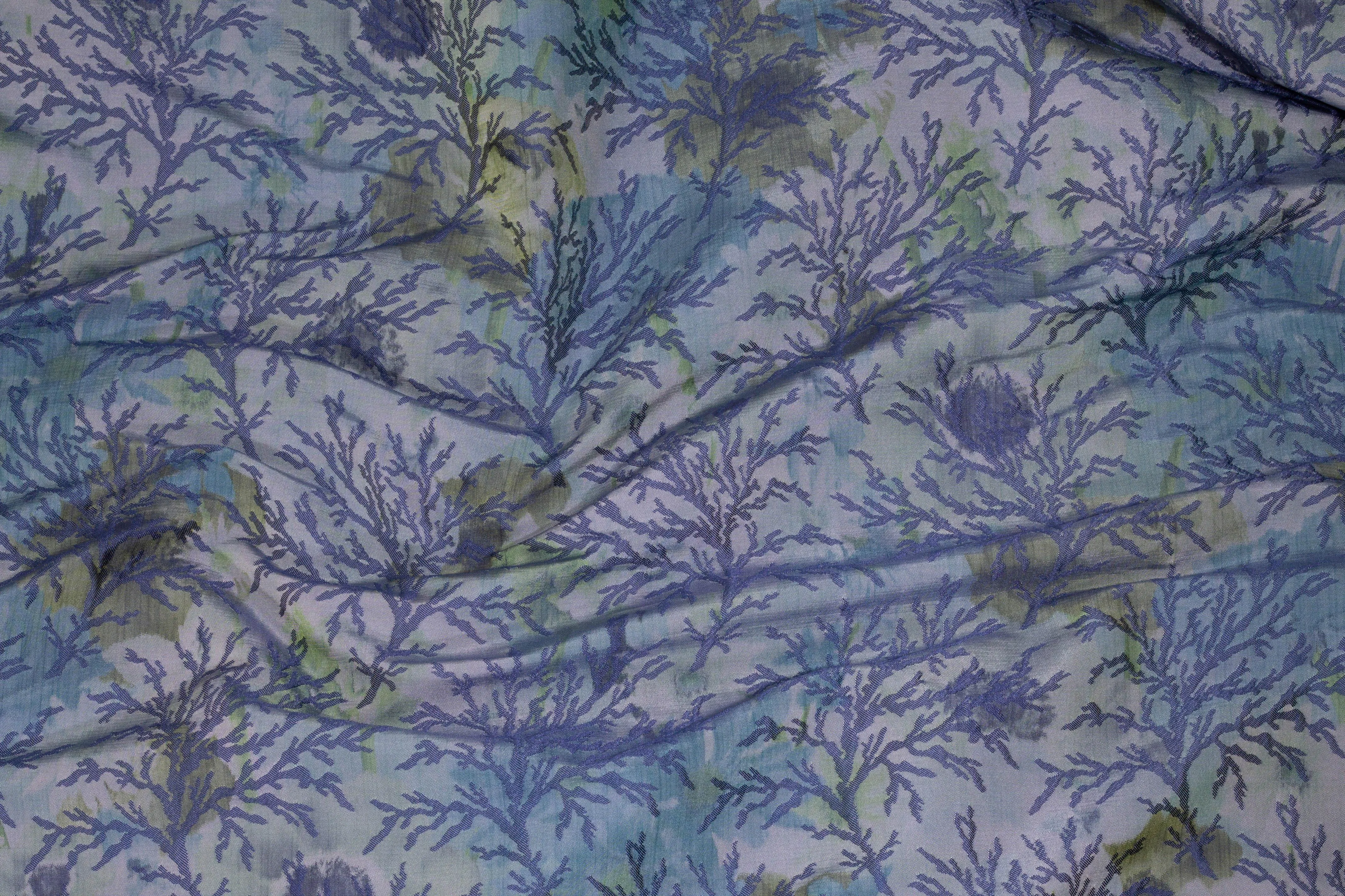 Branch Italian Brocade - Blue / Green