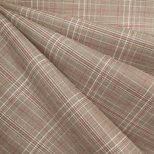 Broken Glen Plaid Suiting Camel/Pink