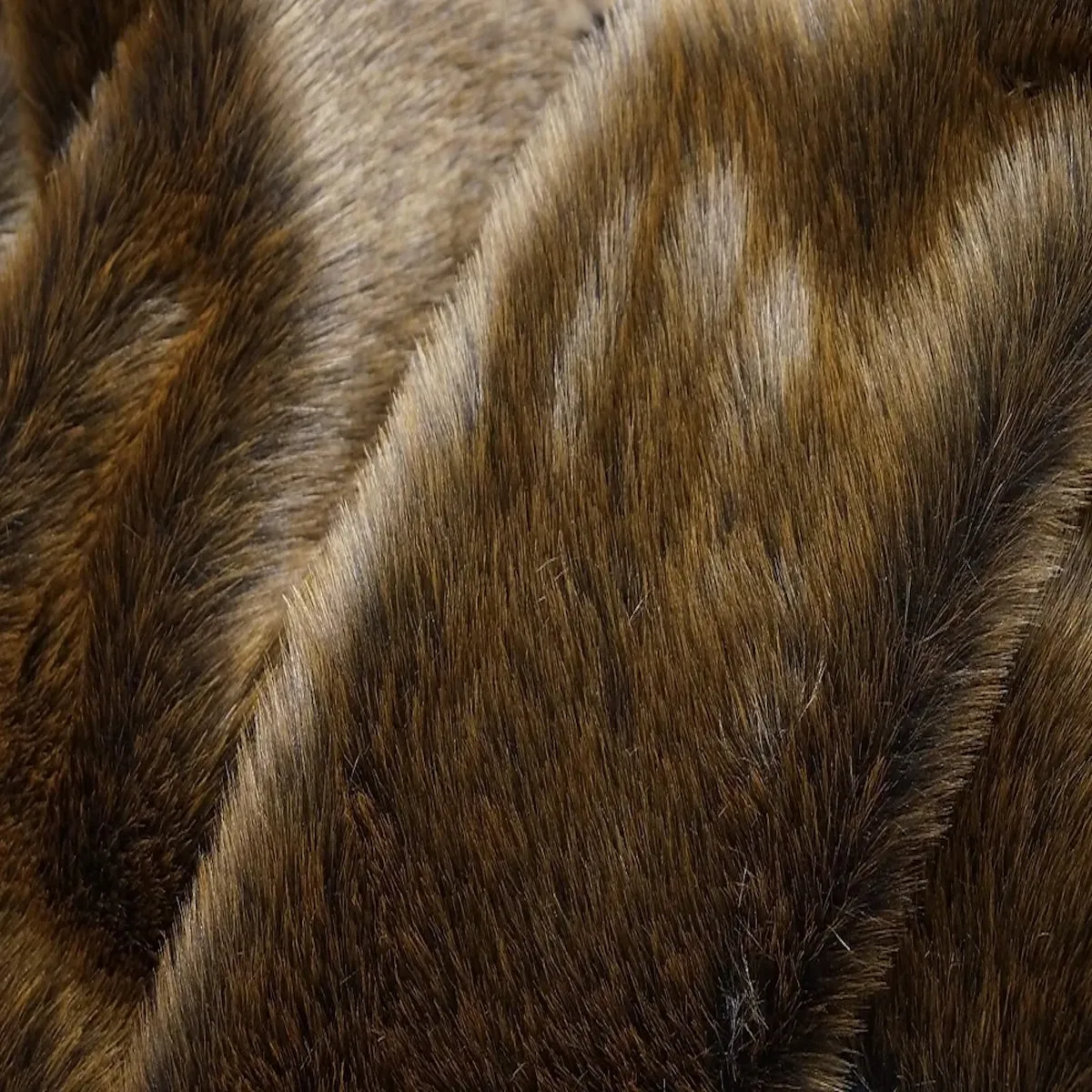 Brown Beaver Bear Short Pile Faux Fur Fabric