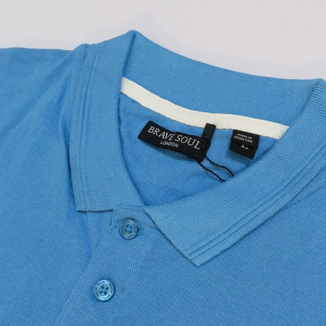 BS - Men 'Sky Blue' Housemark Slim Fit Polo BS74