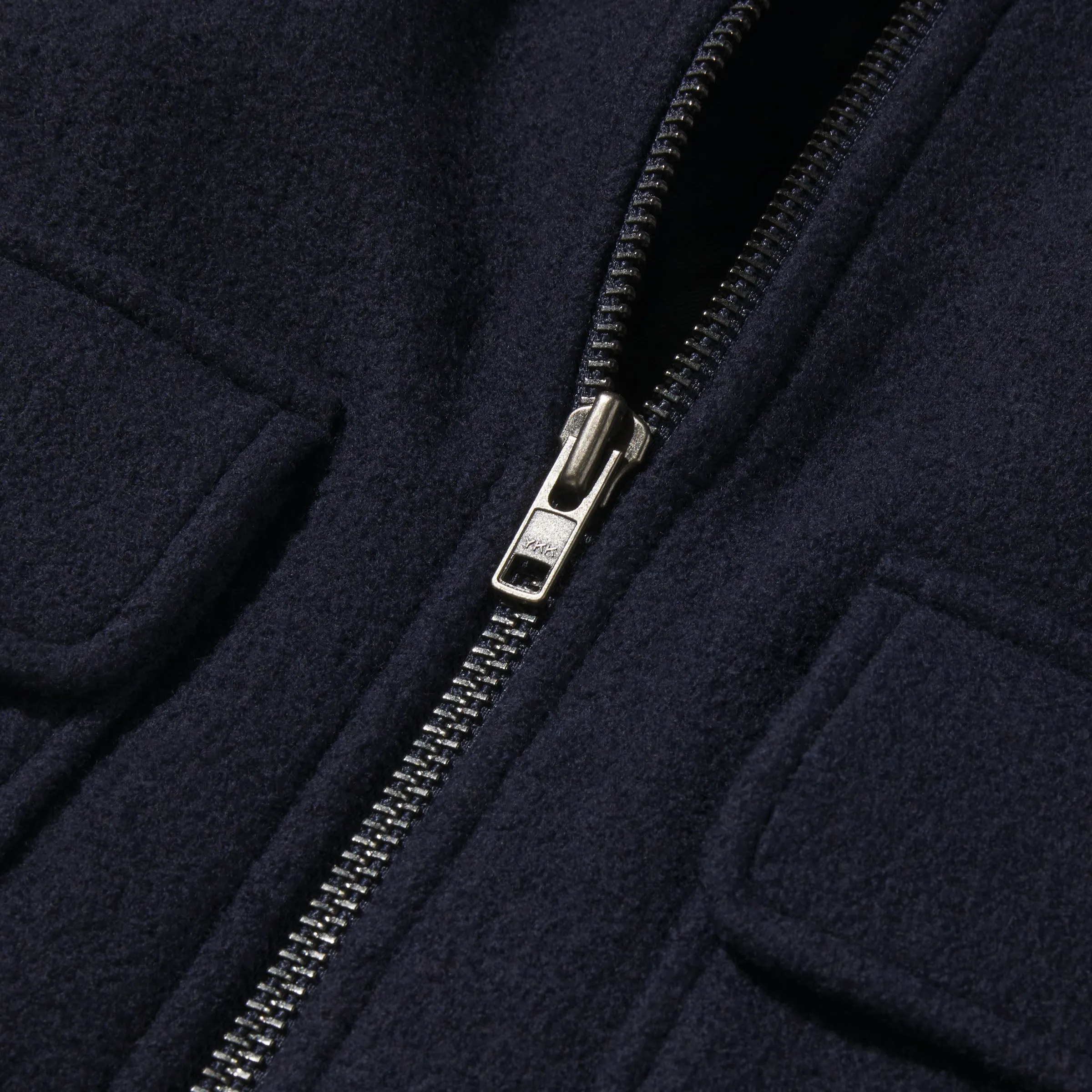 Burnham Boiled Wool Bomber - Navy