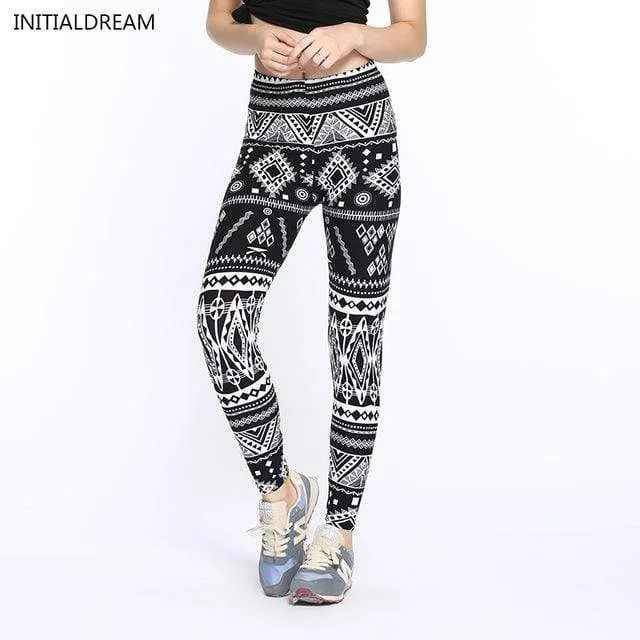 Camouflage Print Elastic Fitness Casual Leggings