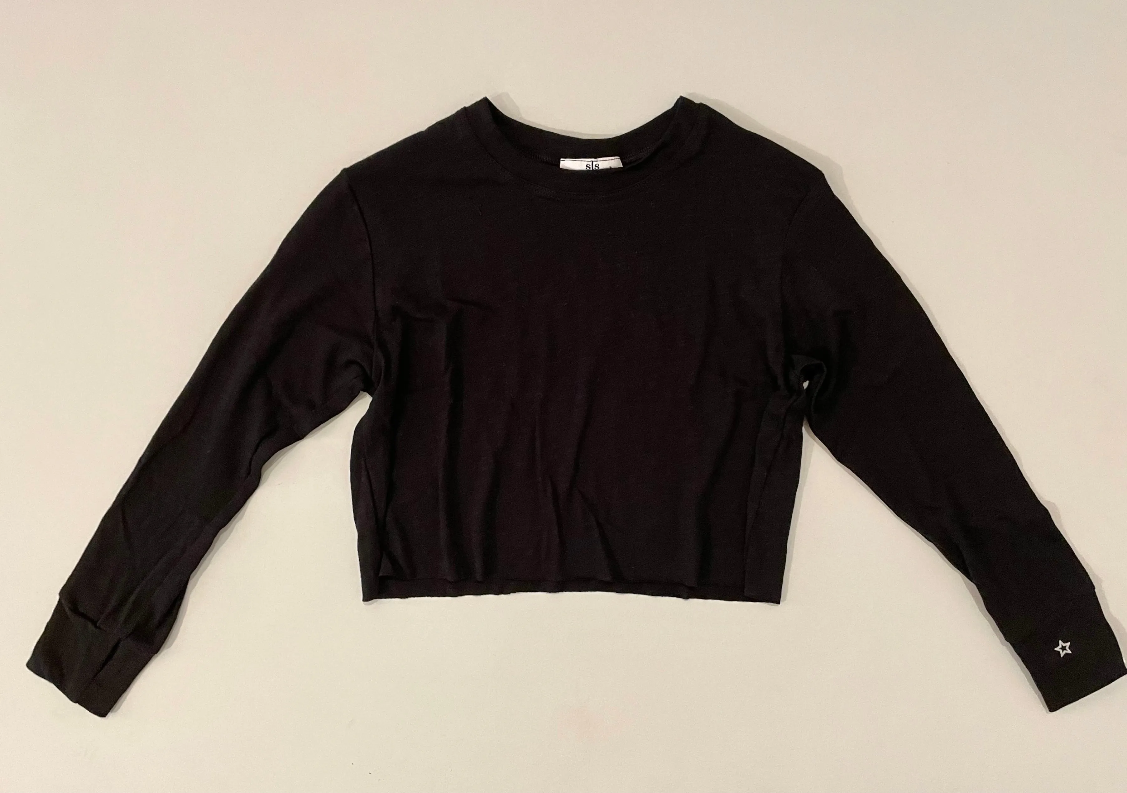 Cashmere Long Sleeve Crop Top