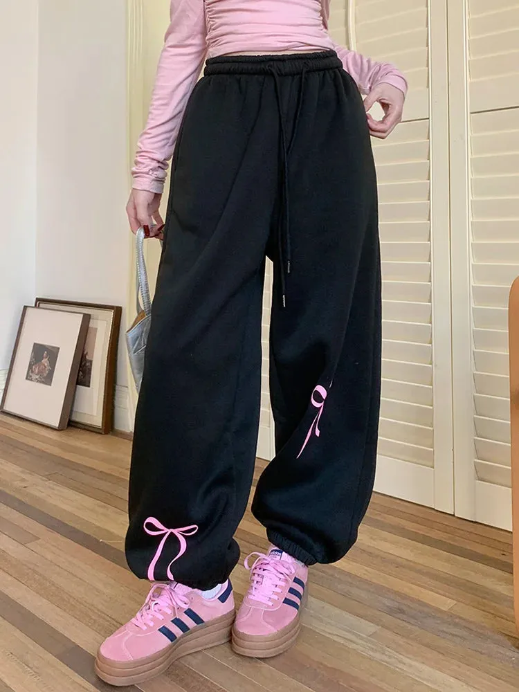 Casual Joggers Fashion Y2k Streetwear Drawstring Sports Baggy Oversize Sweat Pants