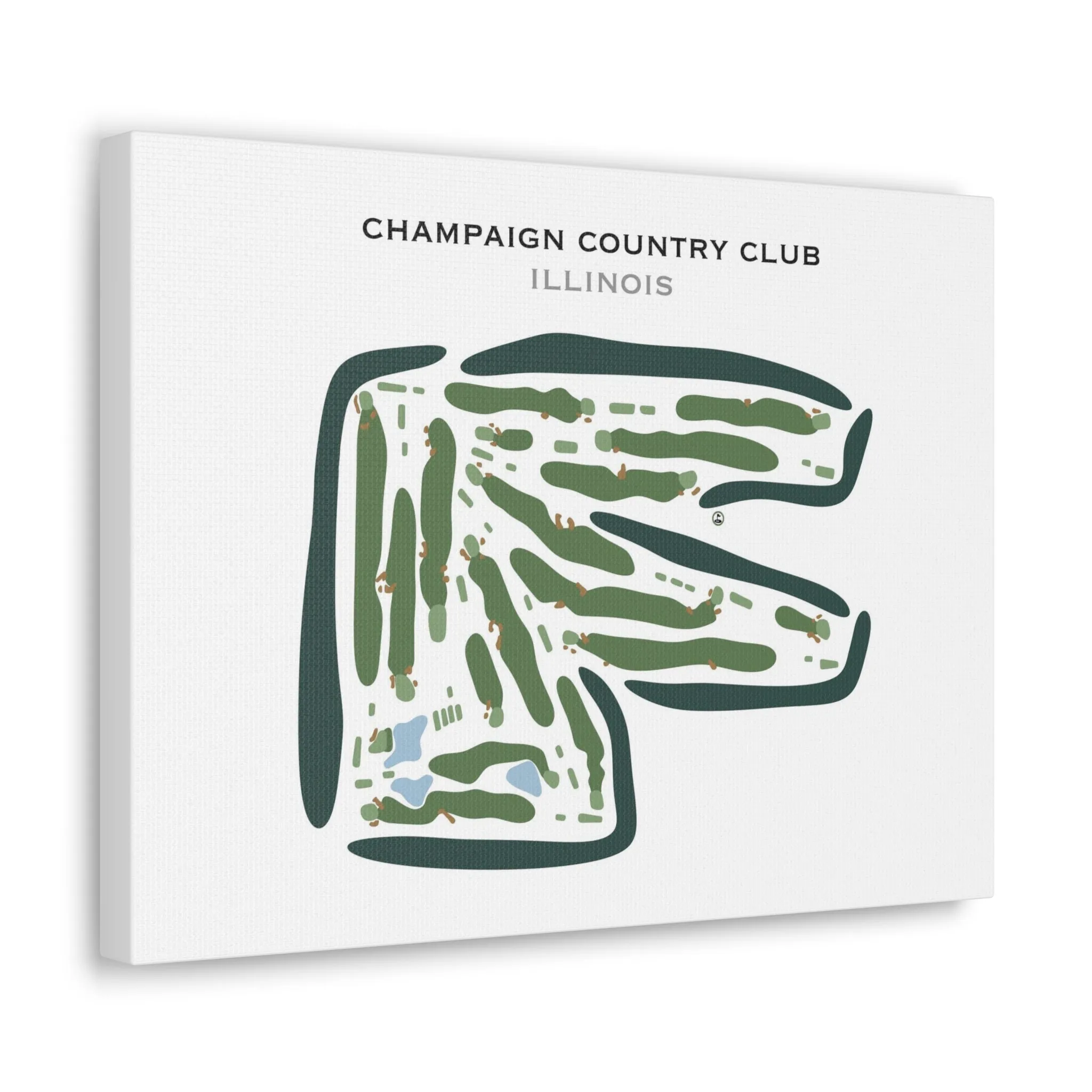 Champaign Country Club, Illinois - Printed Golf Course