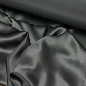 Charcoal Gray Silk Charmeuse Fabric