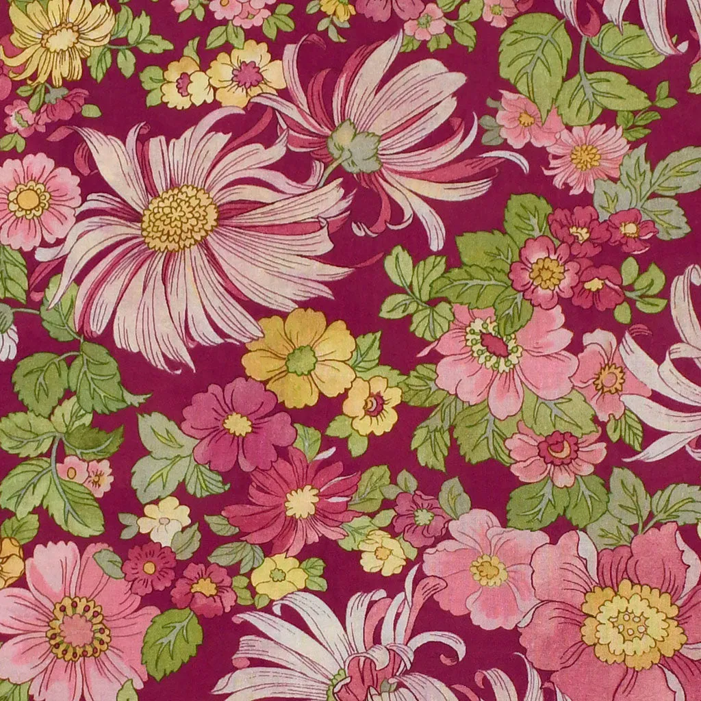 Chelsea Garden Romantic Floral Cotton Lawn Cranberry