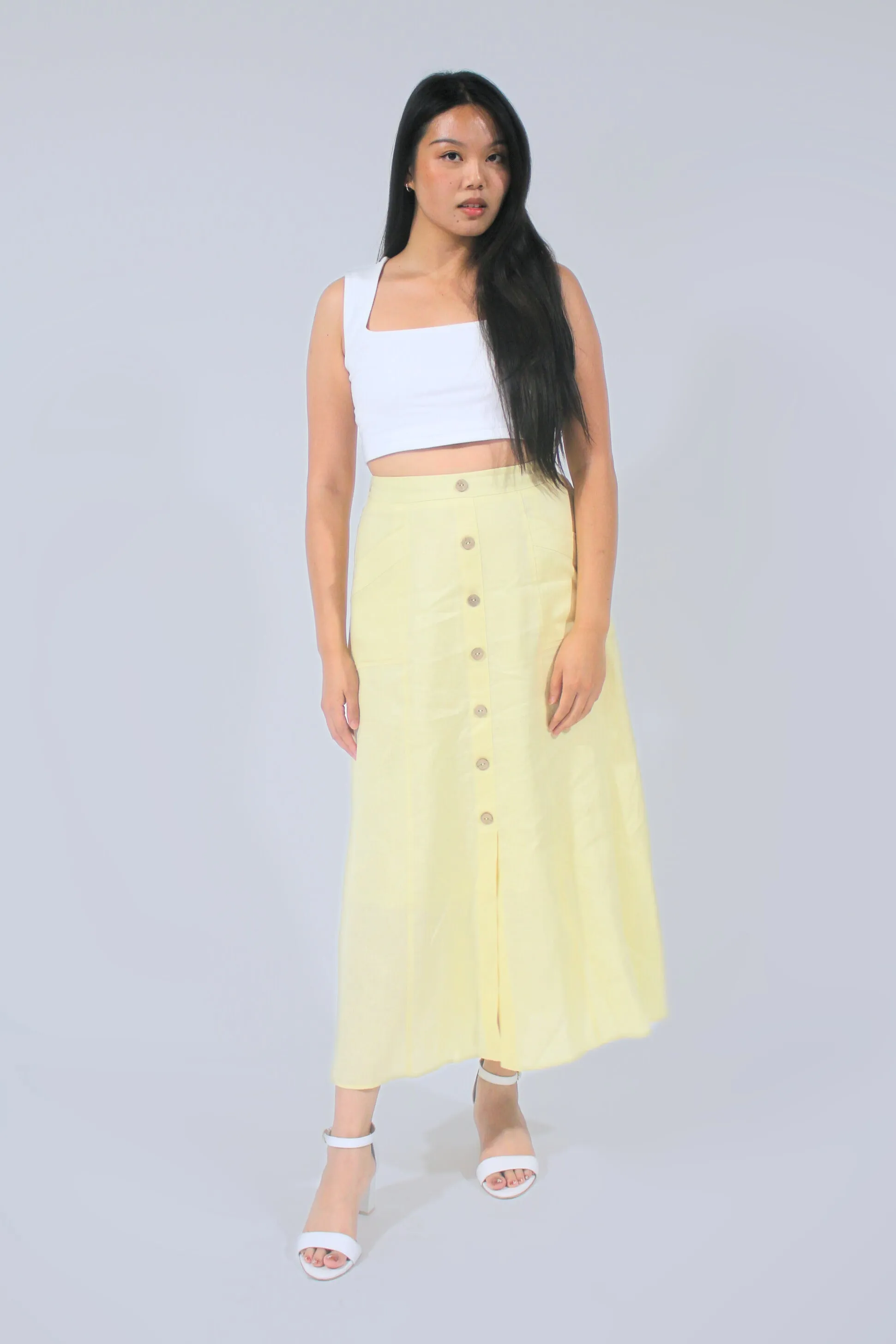 Cindy 100% Linen Maxi Skirt