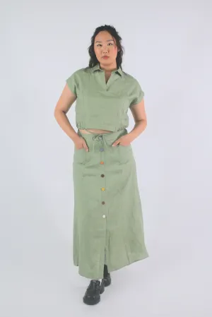 Cindy 100% Linen Maxi Skirt