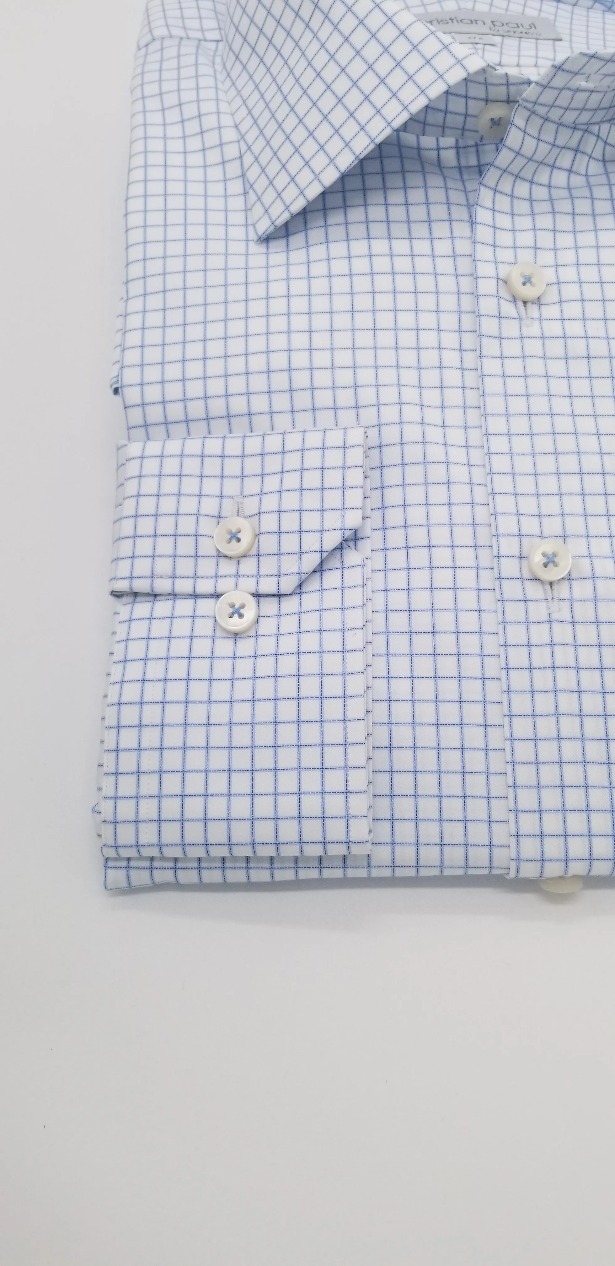 Classic Fit Check Dress Shirt Blue S436