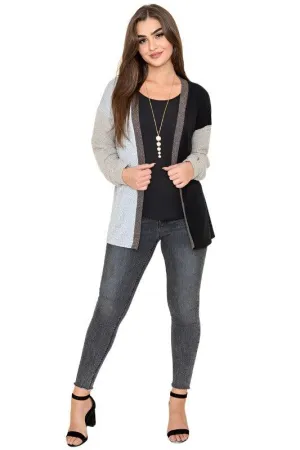 Color Block Knit Cardigan