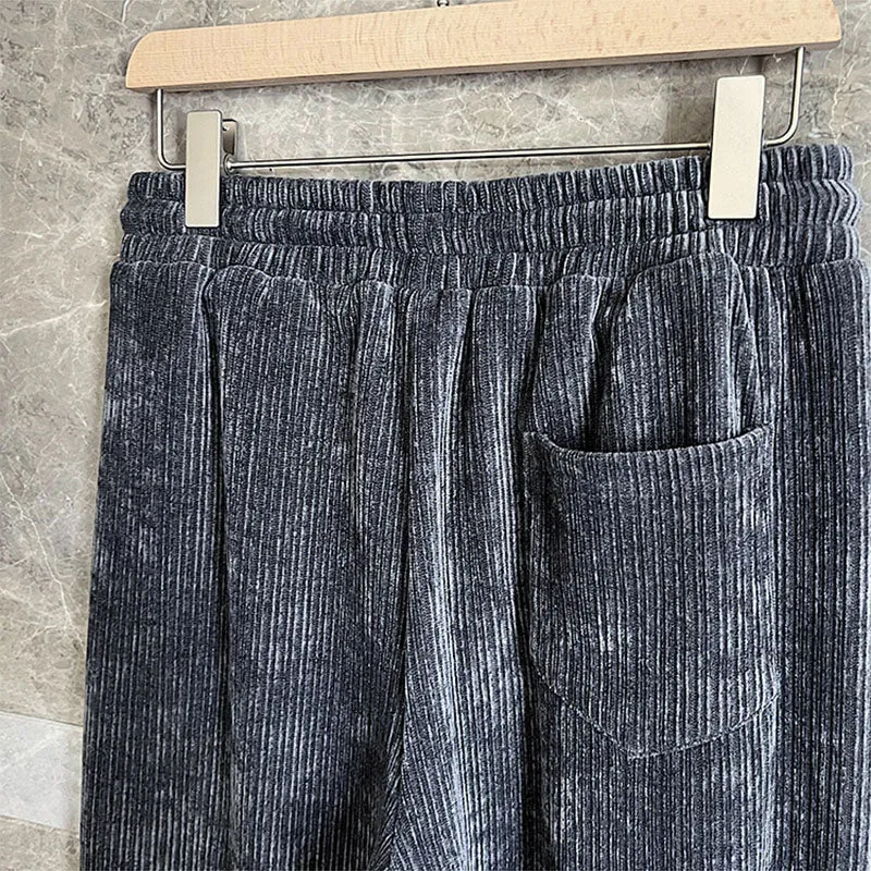 Corduroy Elastic Waist Trousers