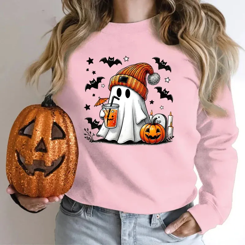 Cute Ghost Pumpkin Themed Sweater