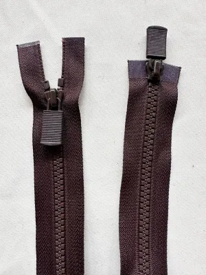 Dark Brown Molded #5VS 2 Way Zippers