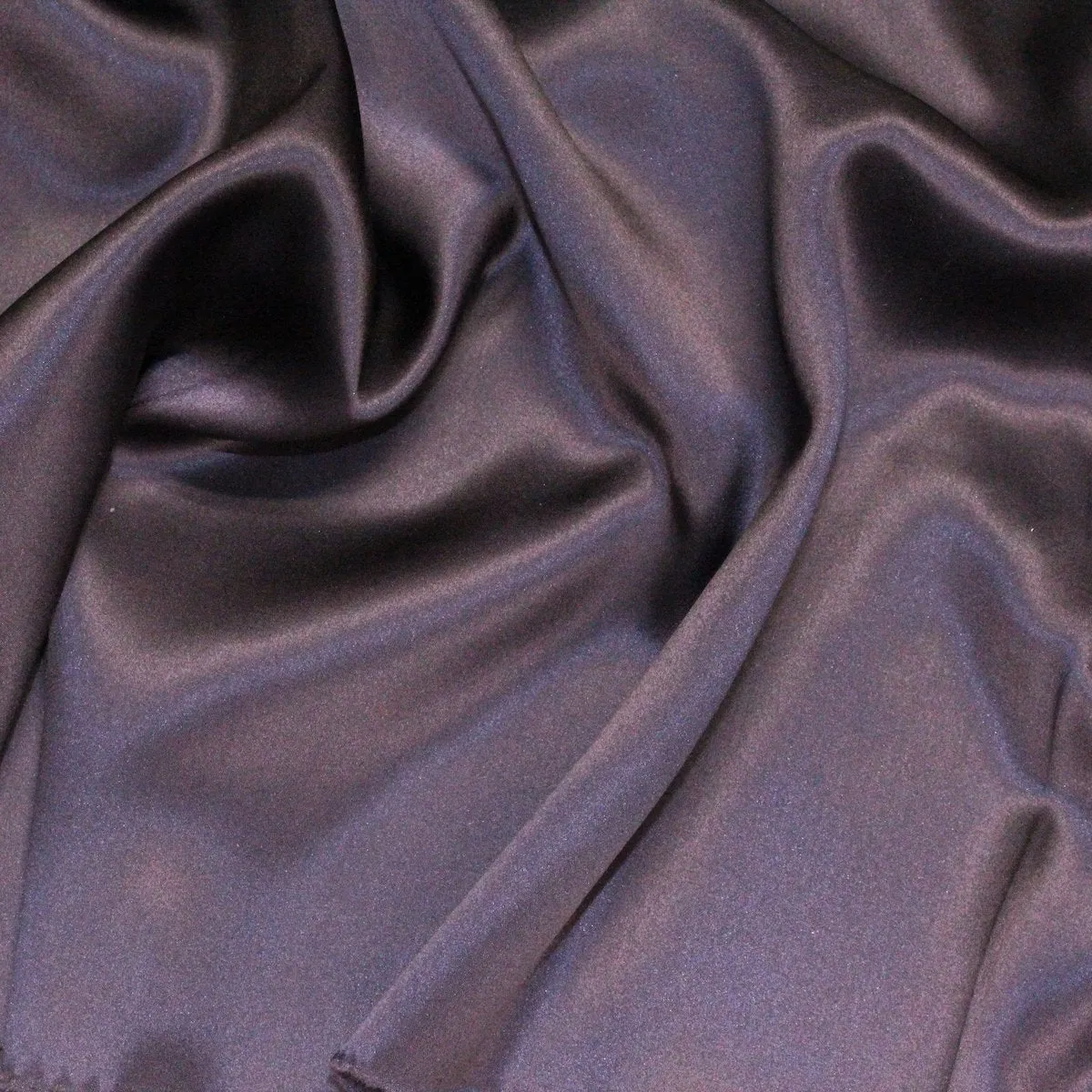 Dark Eggplant Purple Silk Charmeuse Fabric