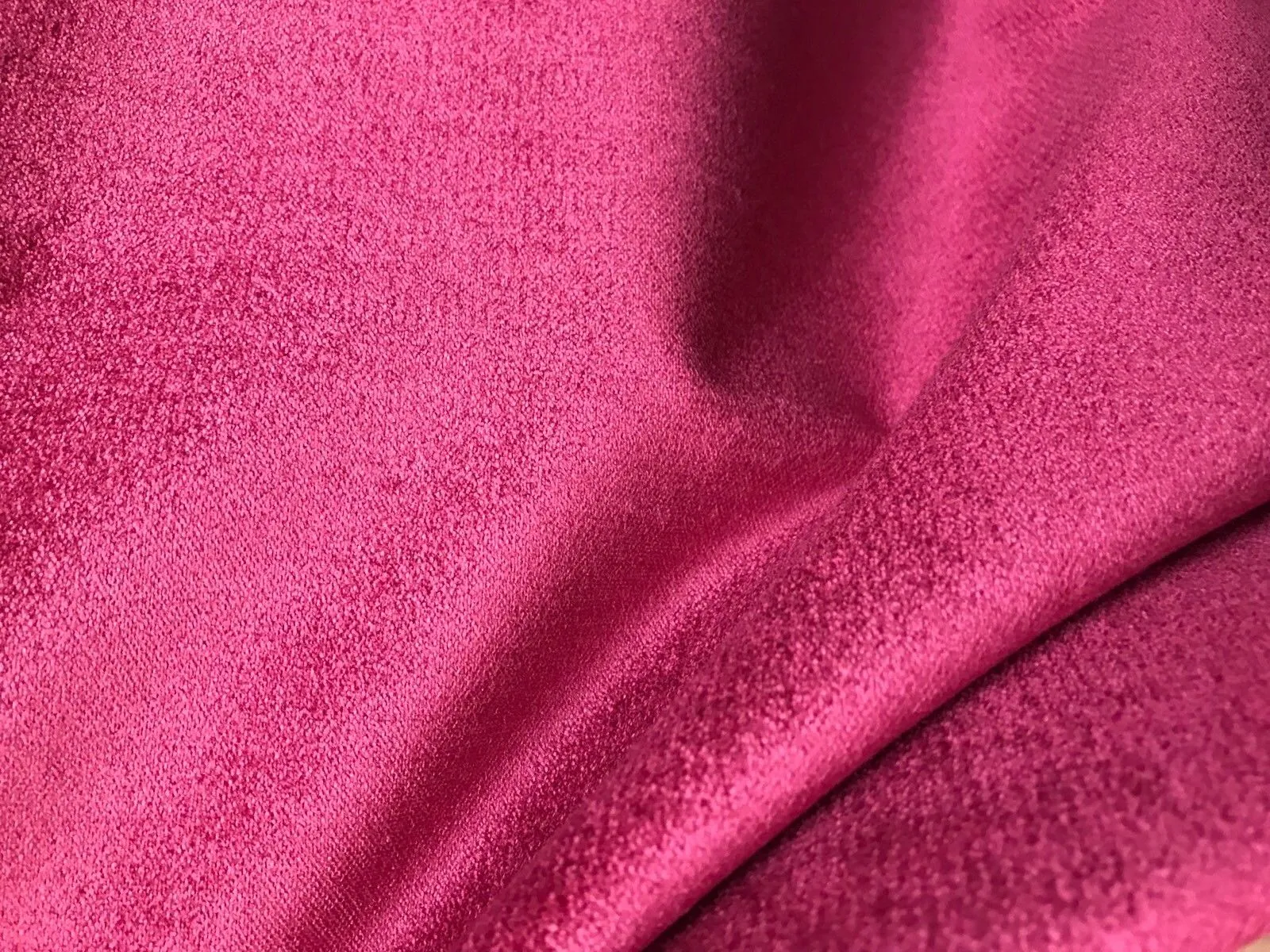 Designer Heavy Weight Upholstery Velvet Fabric- Fuchsia Pink- Sold By The Yard