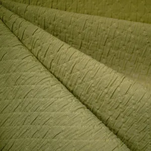 Diamond Quilt Textured Cotton Jacquard Solid Apple