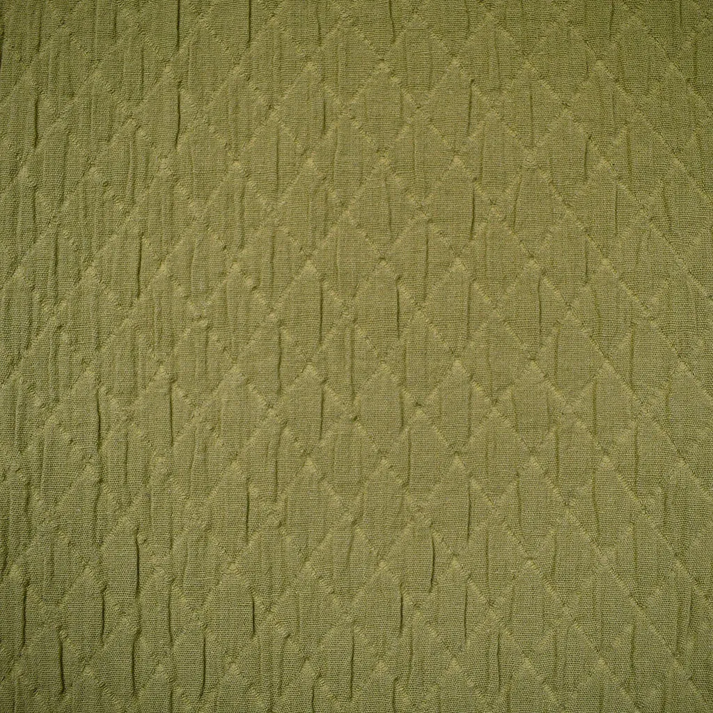 Diamond Quilt Textured Cotton Jacquard Solid Apple