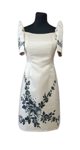 Duchess Floral Filipiniana Mini Dress - Karen - JV877