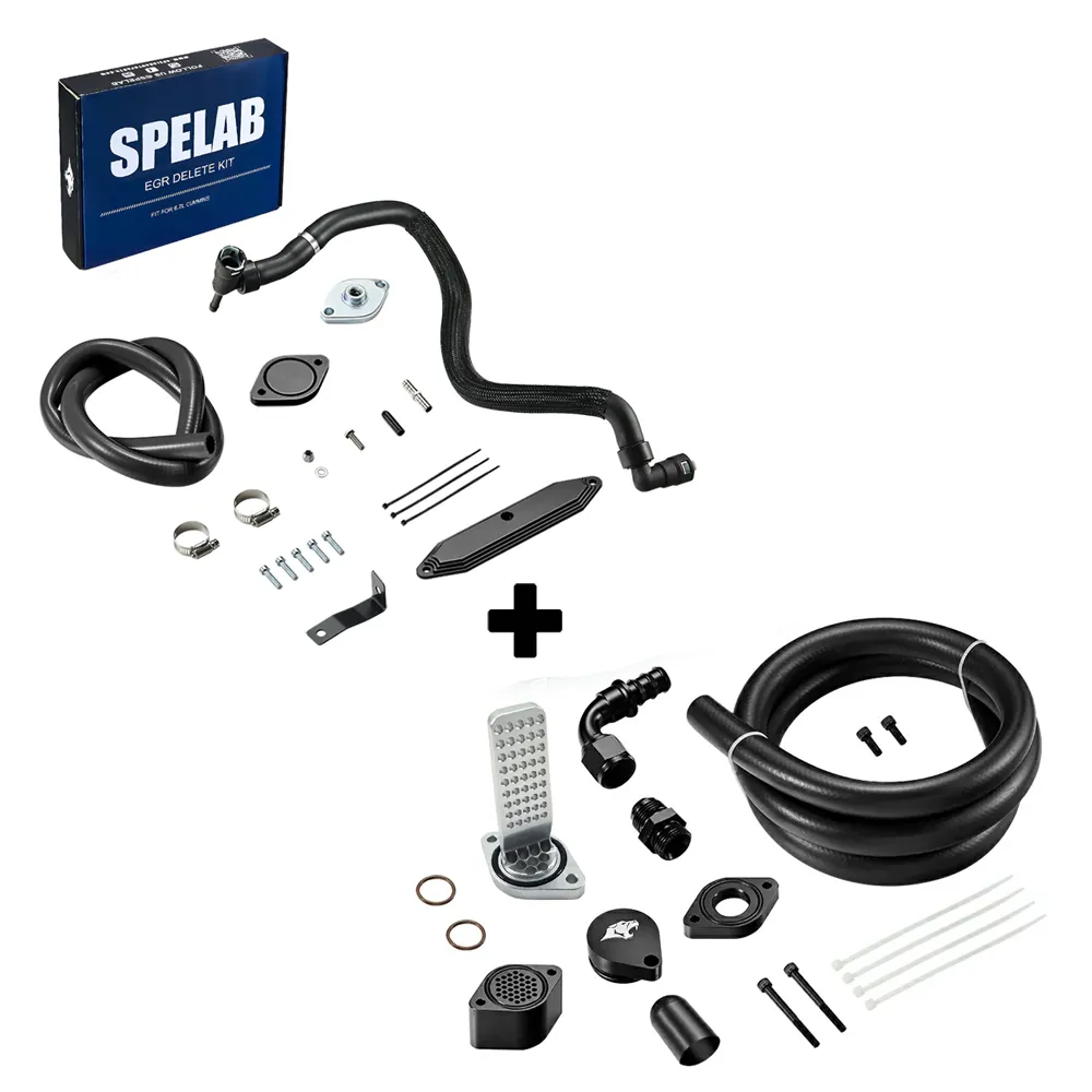 EGR Delete Kit For 2015-2016 6.7L Powerstroke Diesel Ford F250 F350 F450 F550 w/Coolant Bypass | SPELAB