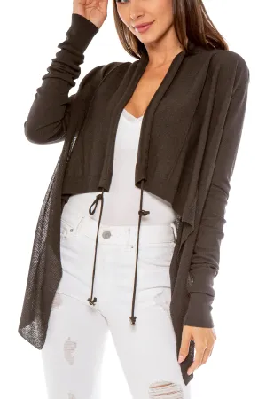 Eli Side Sheer Open Knit Cardigan