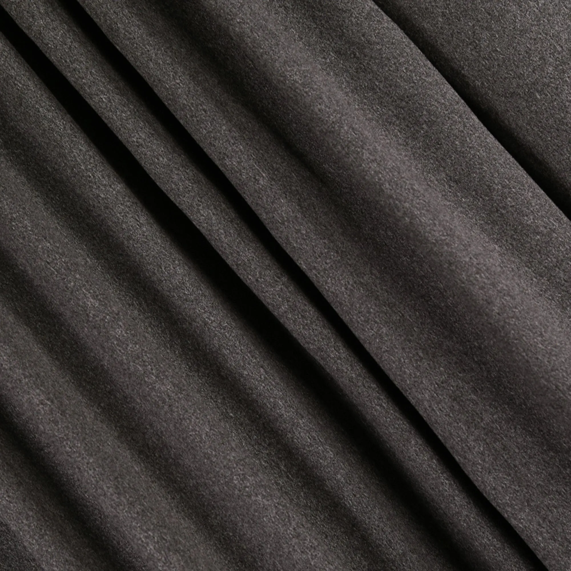 FabricLA DTY Double Brushed Polyester Spandex Knit Fabric | Charcoal