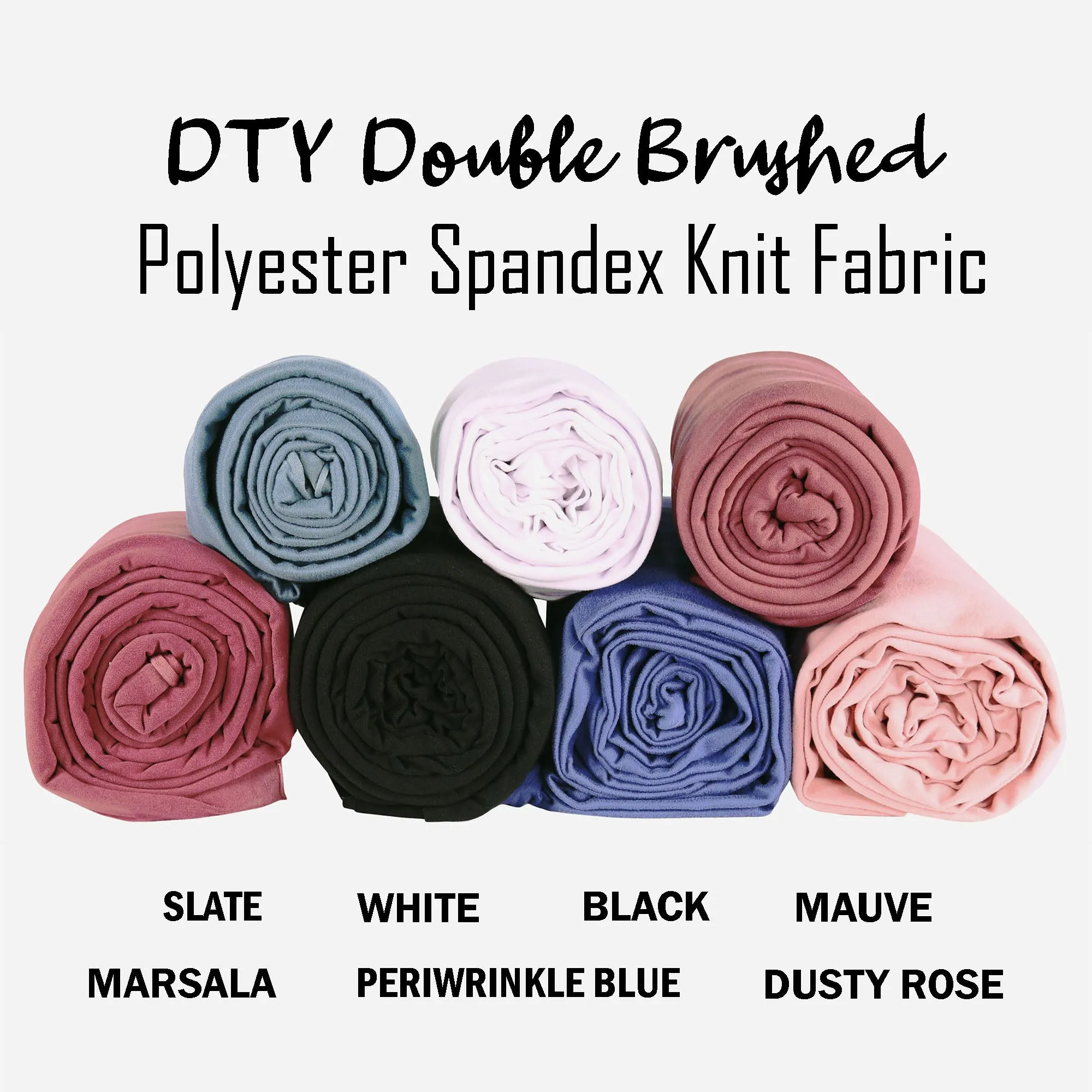 FabricLA DTY Double Brushed Polyester Spandex Knit Fabric | Charcoal