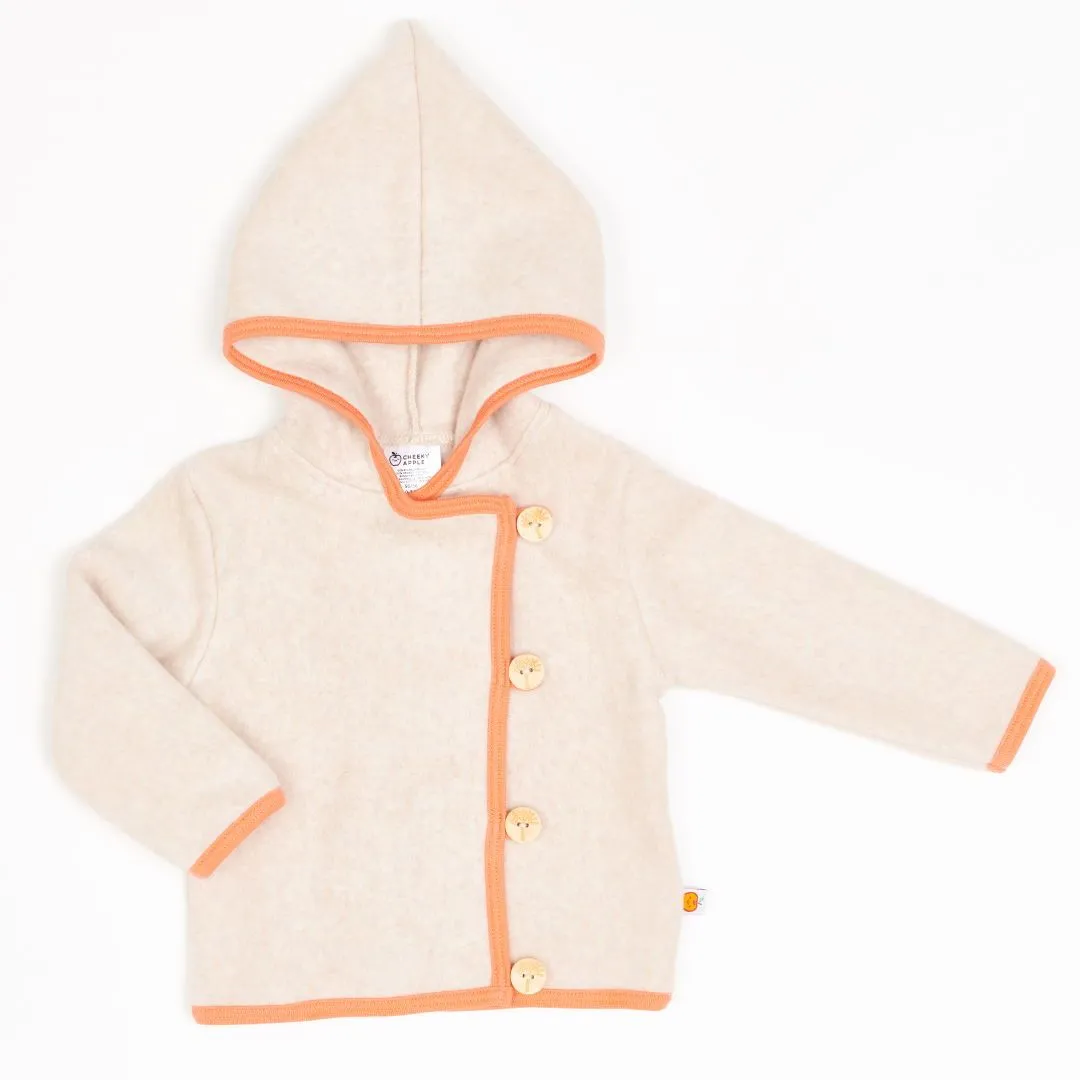 Fleece baby jacket "Fleece Nude Marl/Apricot"