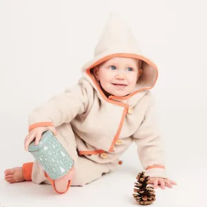 Fleece baby jacket "Fleece Nude Marl/Apricot"