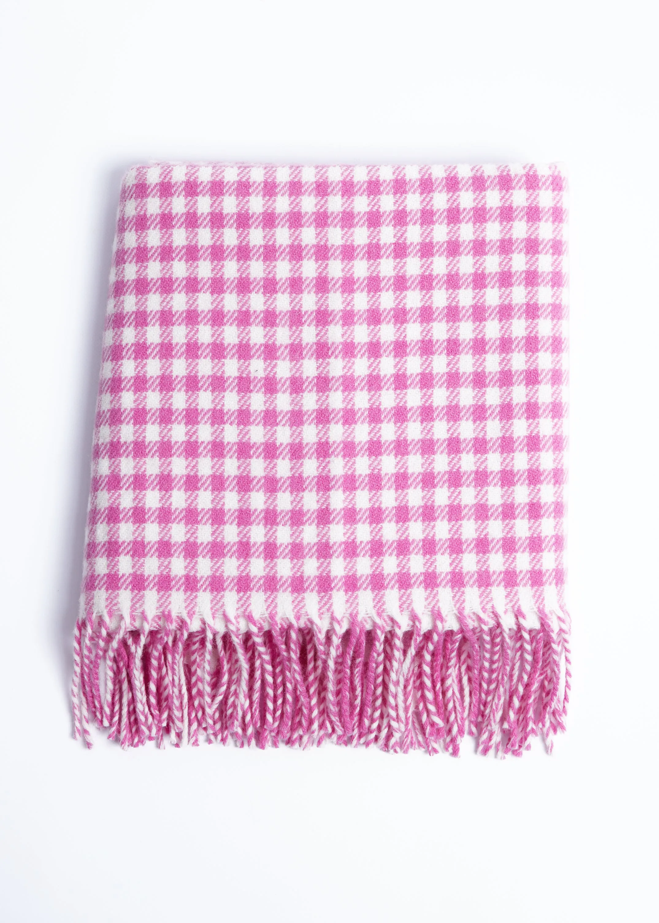 Foxford Cerise Pink Gingham Baby Blanket