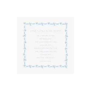 Framed Religious Keepsake Verse Print- Blue