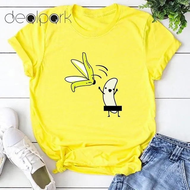 Funny Banana Print and more Casual Cotton T-Shirts