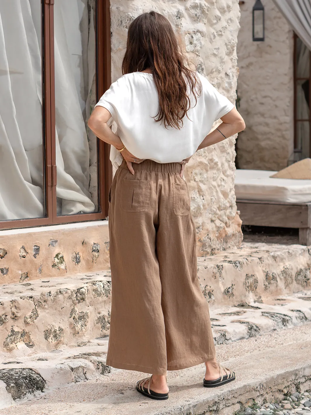 Gaia Linen Pants Desert Sand