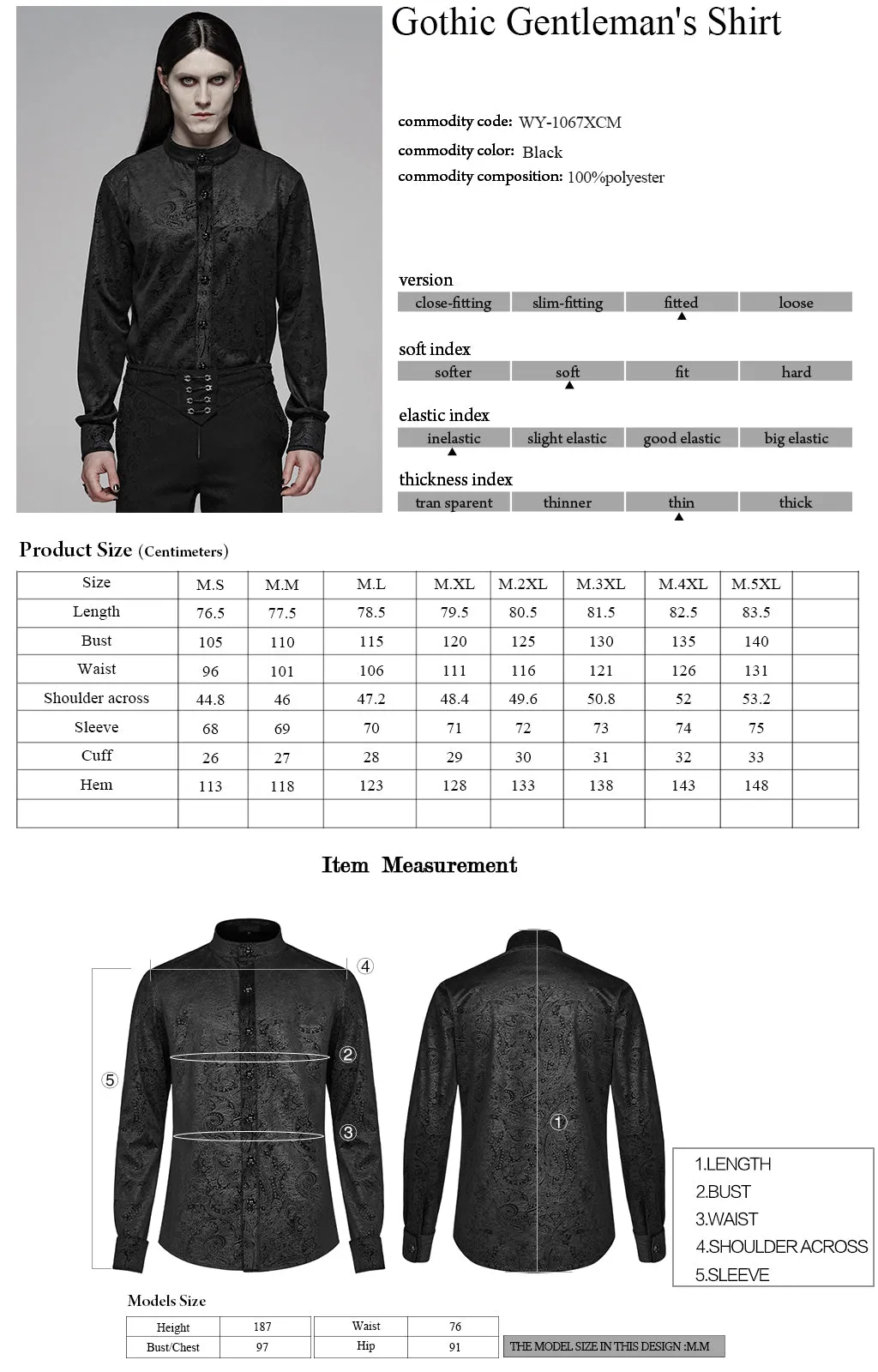 Gothic Gentleman's Blouses