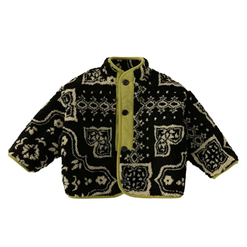 Green Corduroy Wool Paisley Jacket