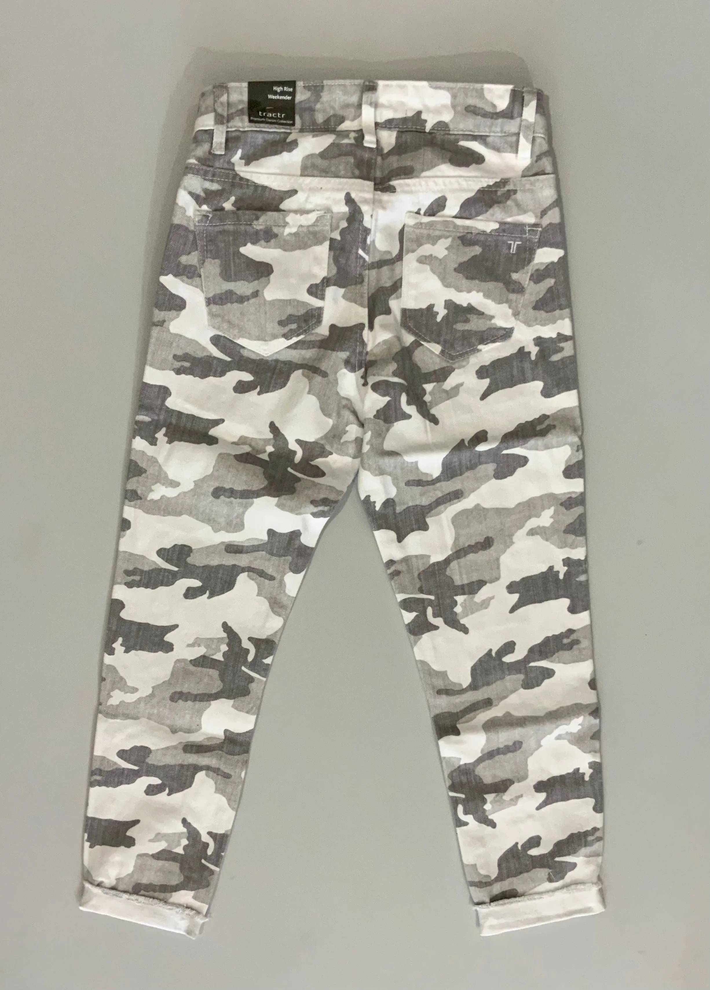 Grey Camo High Rise Weekender Jeans