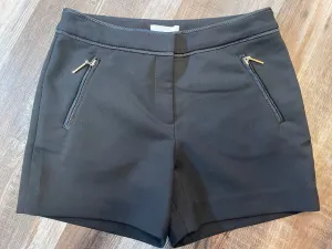 H&M Womens Black Dress Shorts w/ zipper pockets size 4