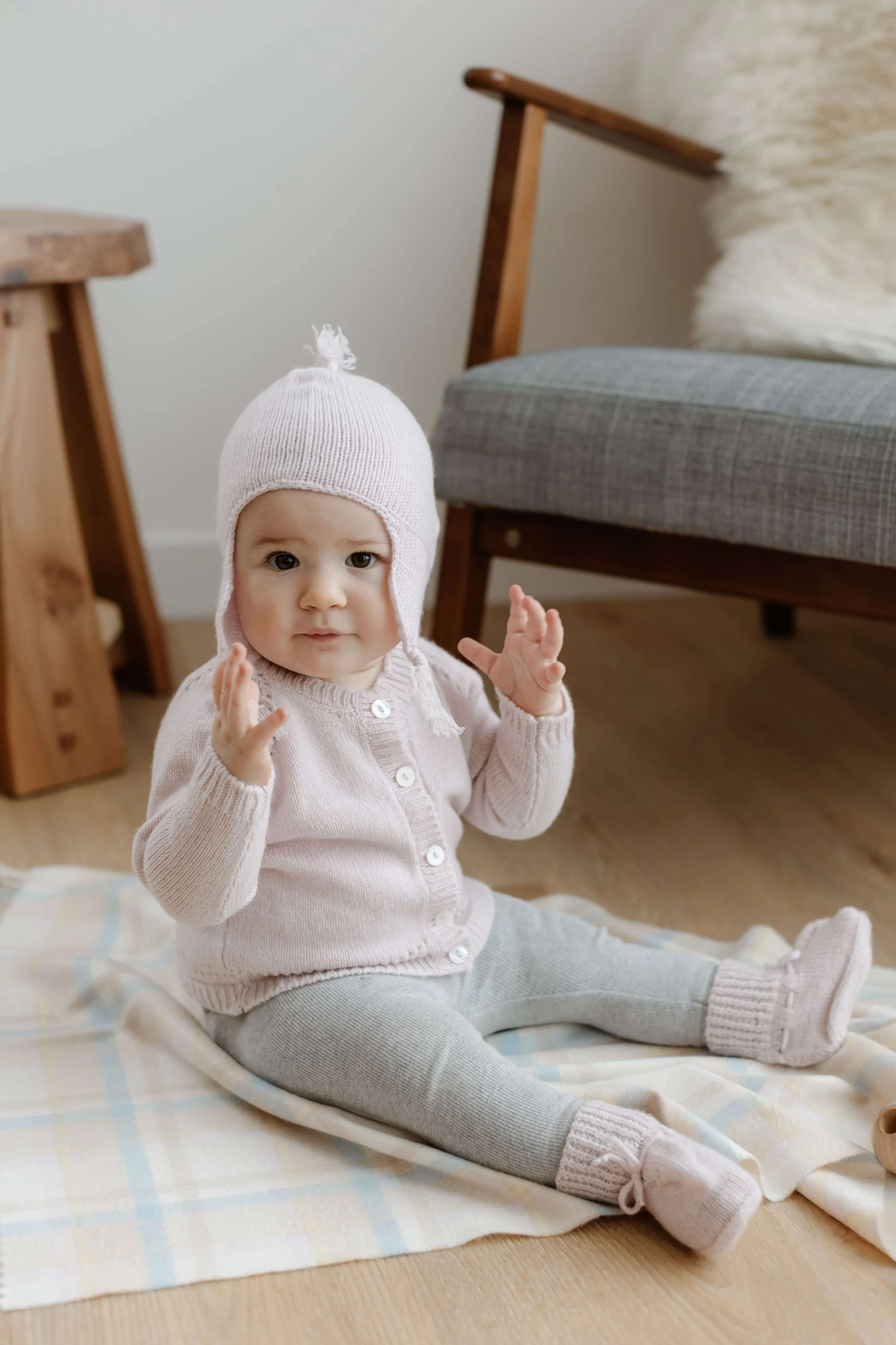 Hand Knit Cashmere Baby Cardigan