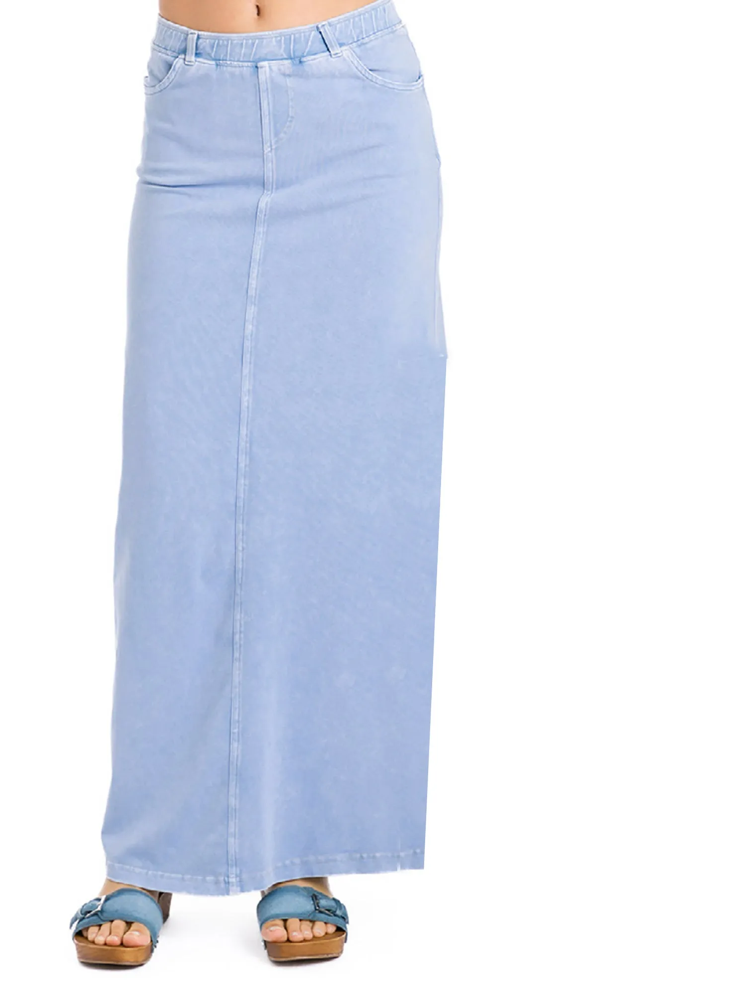 Hard Tail Denim A-Line Maxi Skirt (Style WJ-128)