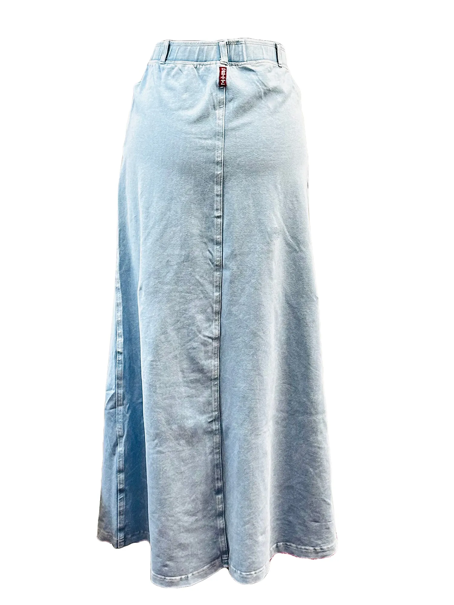 Hard Tail Denim A-Line Maxi Skirt (Style WJ-128)