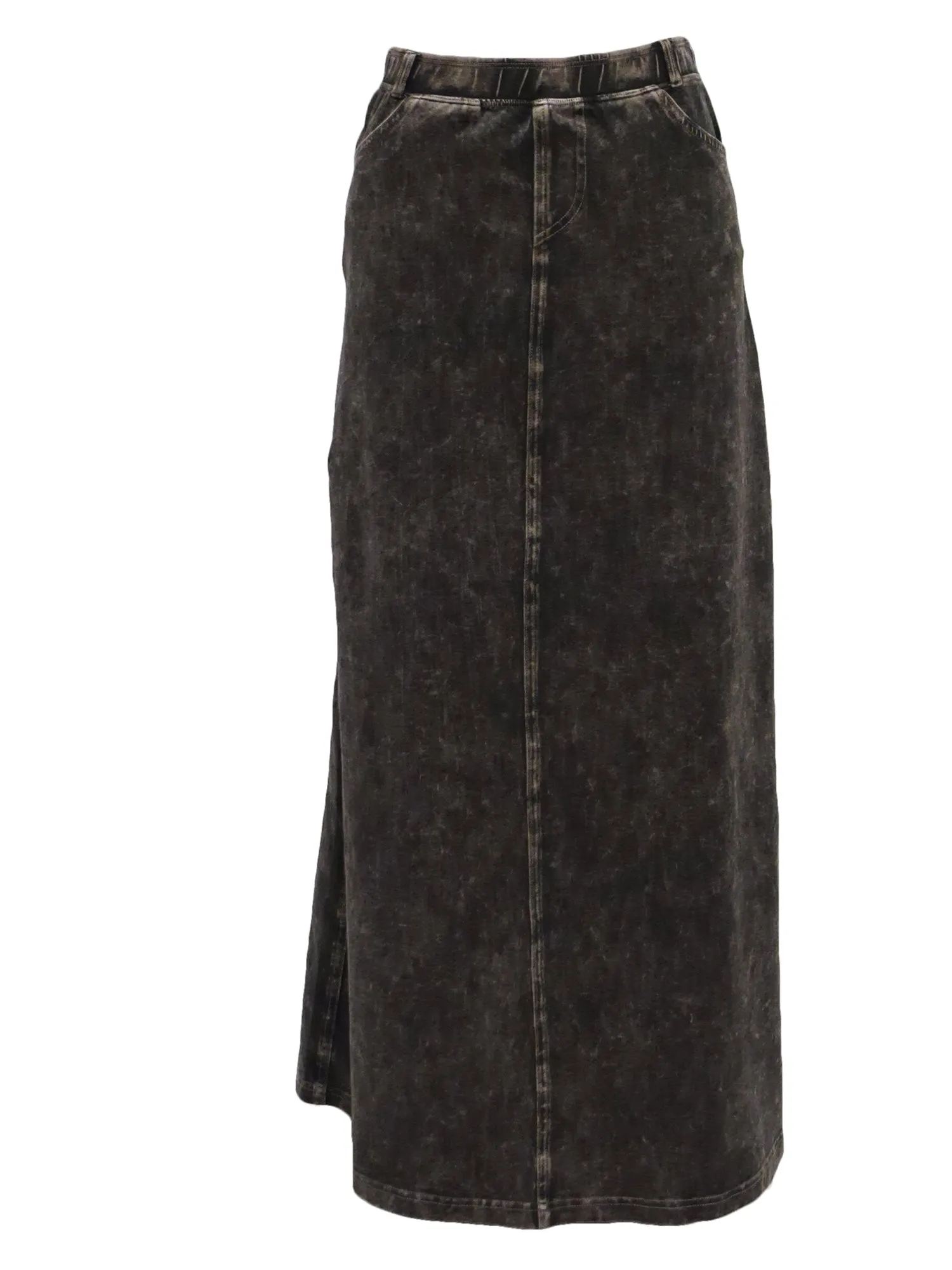 Hard Tail Denim A-Line Maxi Skirt (Style WJ-128)