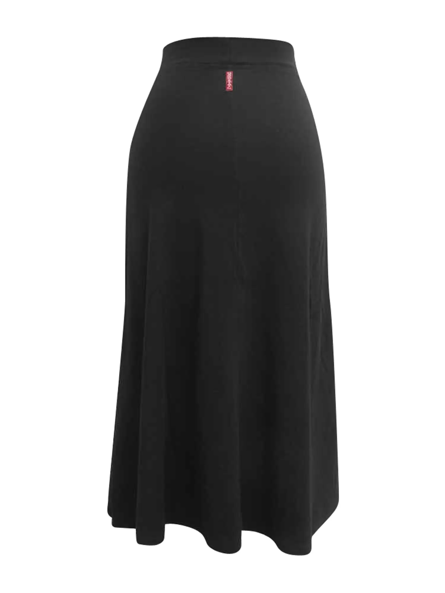 Hard Tail Flat Waist Midi Skirt B-154