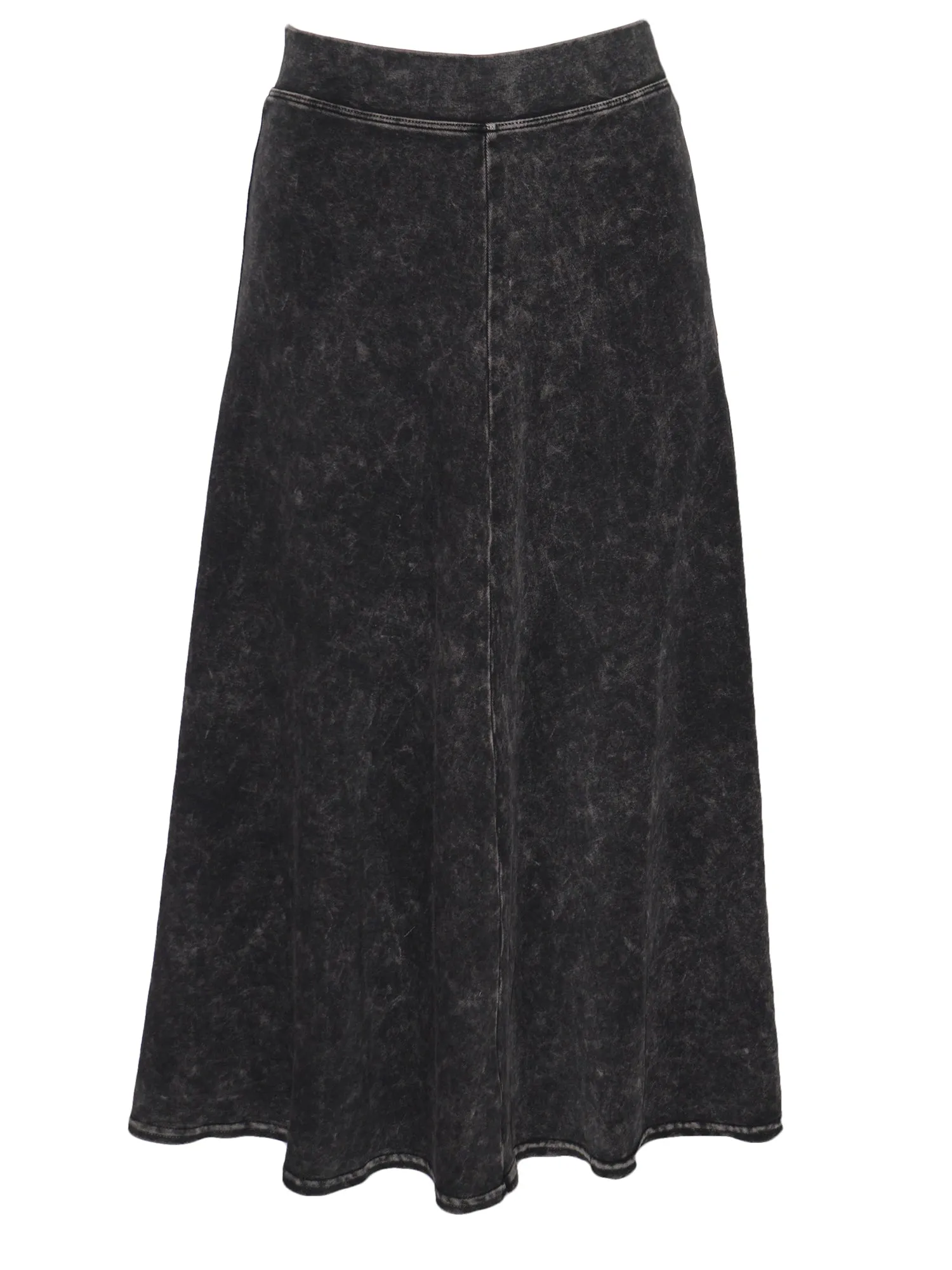 Hard Tail Flat Waist Midi Skirt B-154