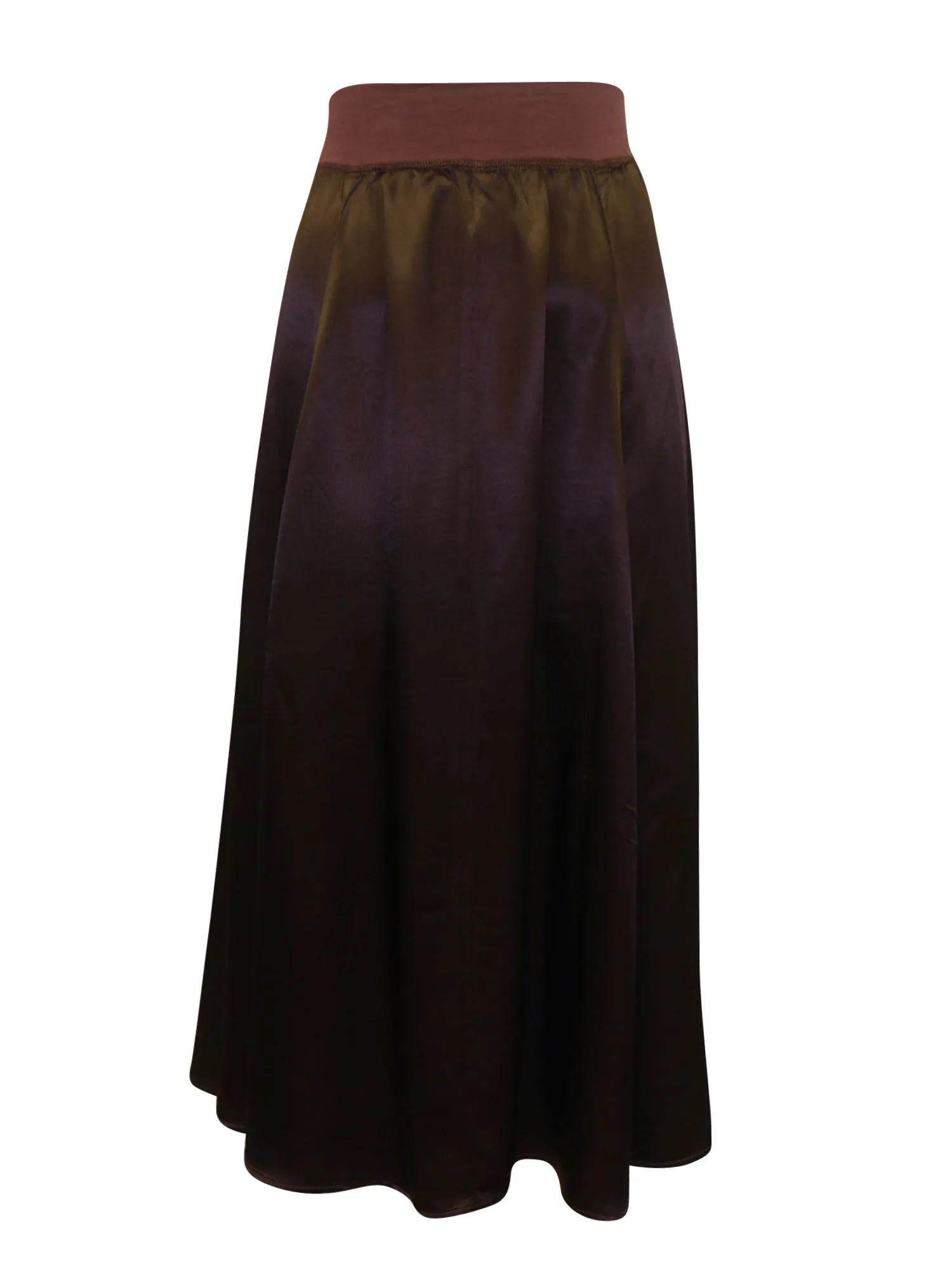 Hard Tail Princess Panel Satin Midi Skirt (Style: SAT-43)