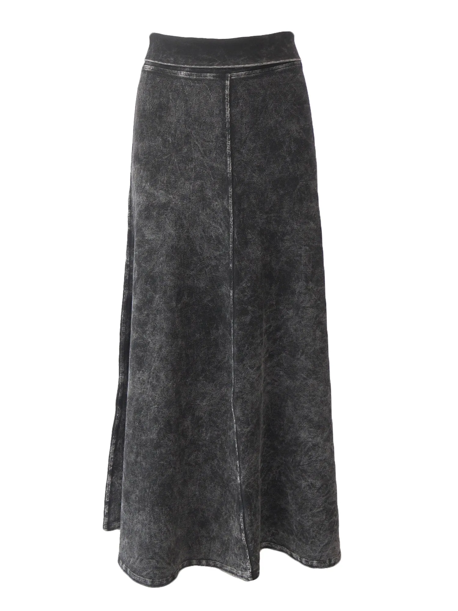 Hard Tail Ribbed Rolldown Long Skirt (Style CS-56)