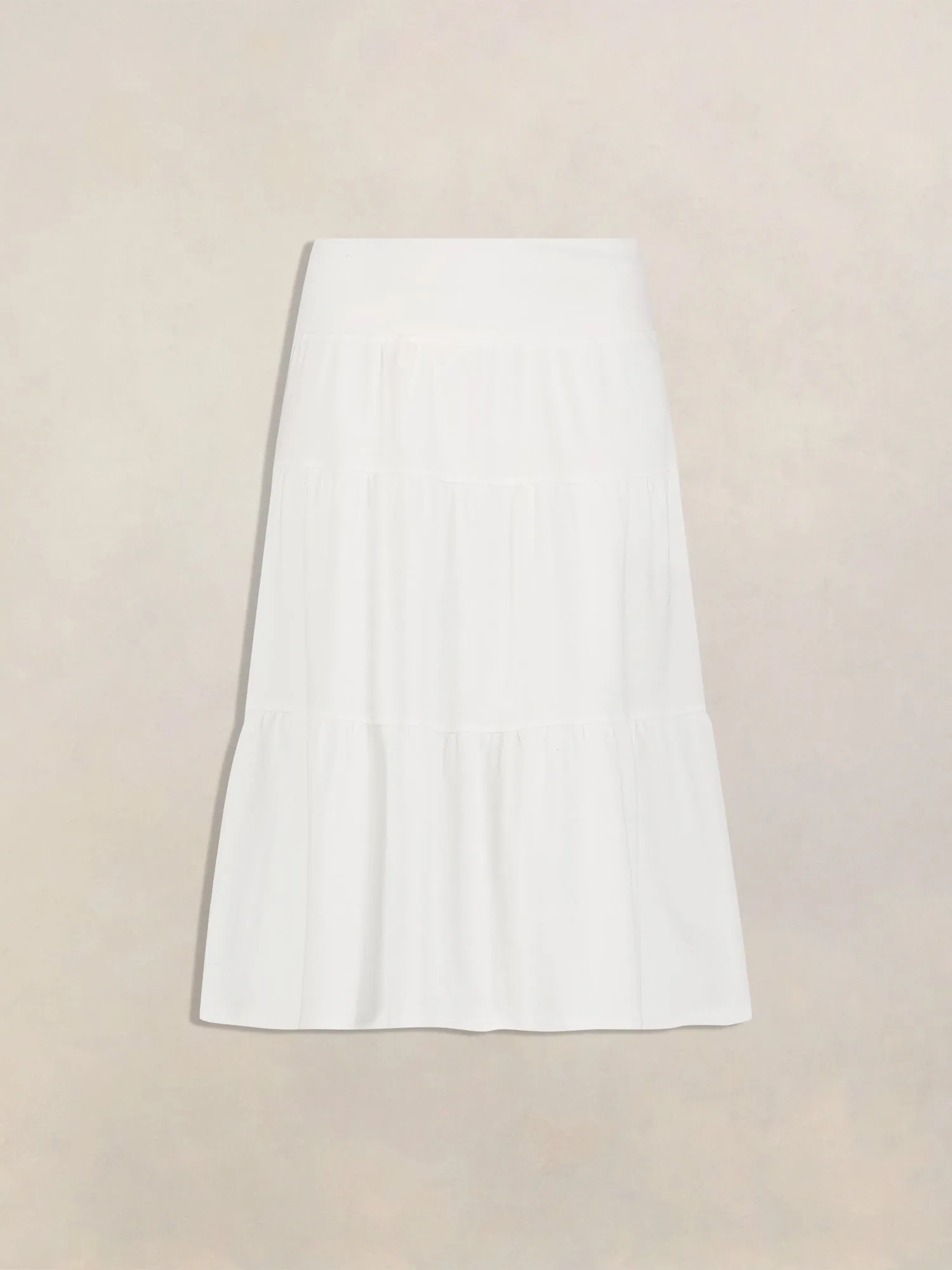 Hard Tail Tiered Knee Length Skirt T-229