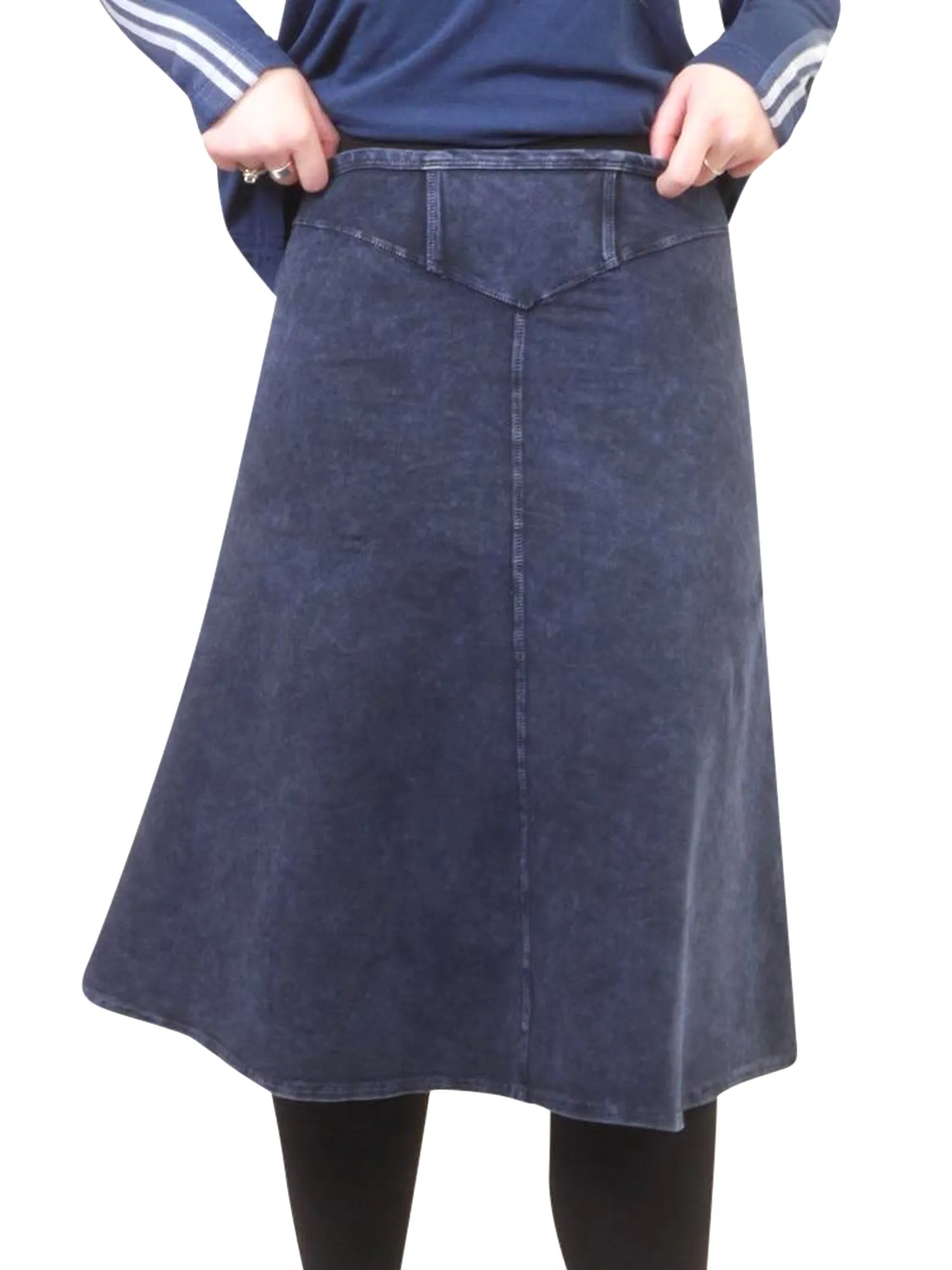 Hard Tail Yoke Knee Skirt W-378