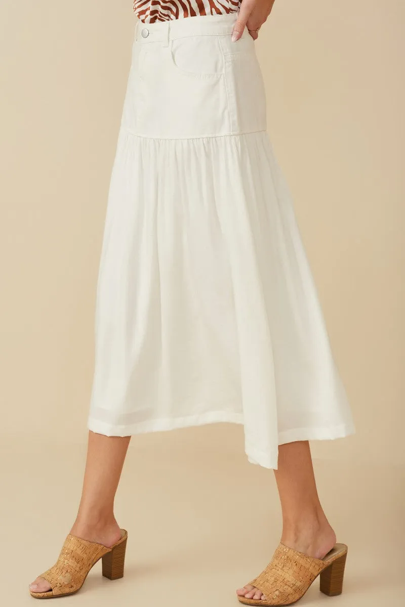 Hayden Airy Pleat Midi Skirt