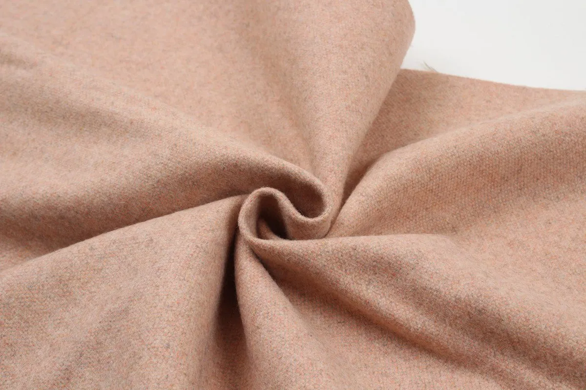 Heavy Brushed Wool Blend for Outwear - Pink